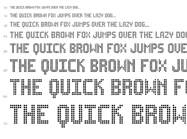 Ledsitex ST font waterfall